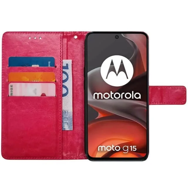 CaseOnline Plånboksfodral 3-kort Motorola Moto G15