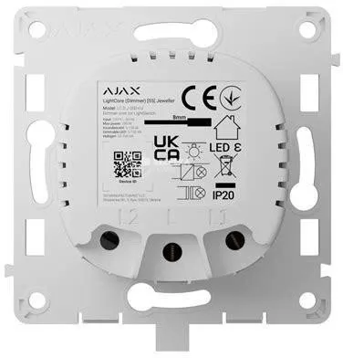 Ajax Systems 91249.255.WH1 AJAX LightCore Dimmer vertikal (vit)