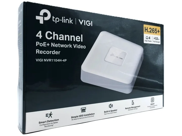 TP-Link VIGI NVR1104H-4P V1 nätverksvideoinspelare
