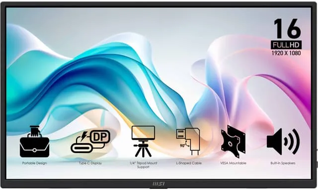 MSI Pro MP165 E6 15,6 tum Full HD bärbar skärm