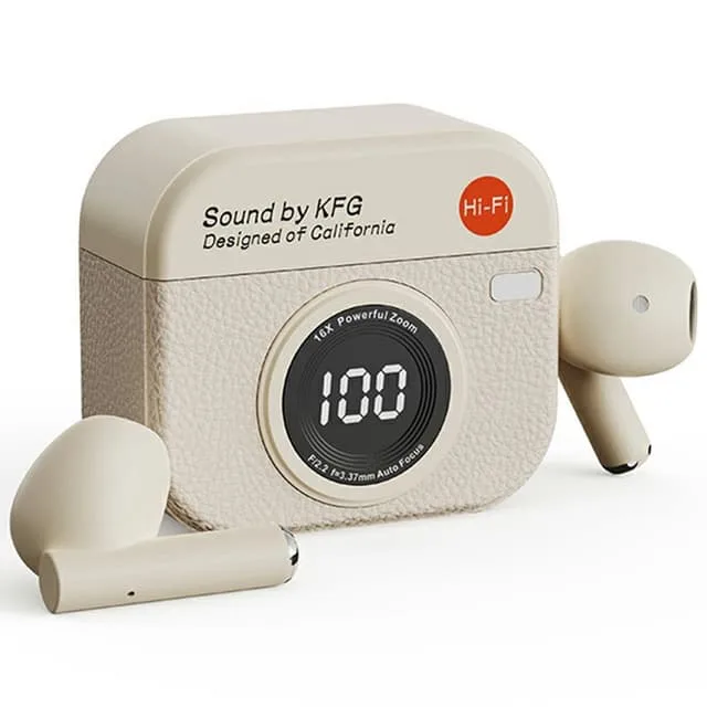 MTK Retro Kameradesign Bluetooth hörlurar Brusreducering In-Ear