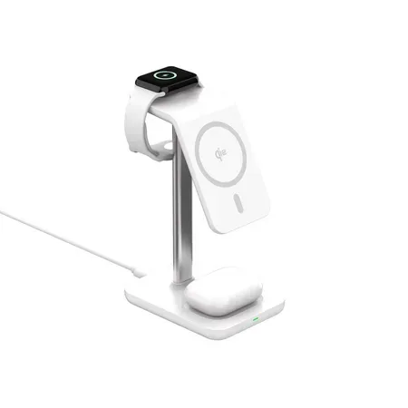 eSTUFF Qi2 3-in-1 magnetisk trådlös laddare, Power Delivery 3.0