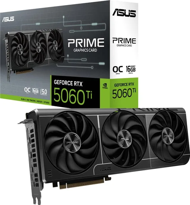 Asus GeForce RTX 5060 Ti Prime OC 16 GB GDDR7, HDMI/3xDP