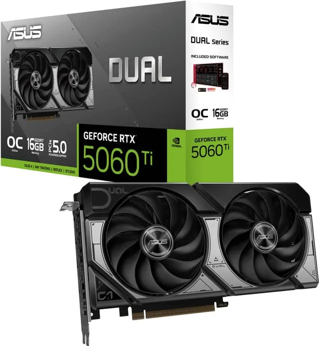 Asus GeForce RTX 5060 Ti Dual OC 16 GB GDDR7