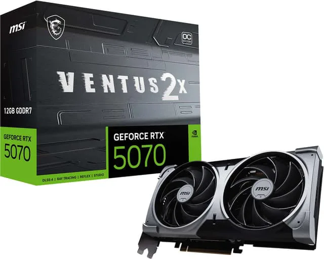 MSI GeForce RTX 5070 12G VENTUS 2X OC grafikkort