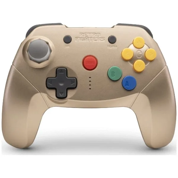 Retro-Fighters Brawler64 Bluetooth NSO handkontroll, guld