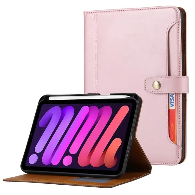SKALO iPad 11"" (2025) PU-Läder Plånboksfodral med Pennhållare