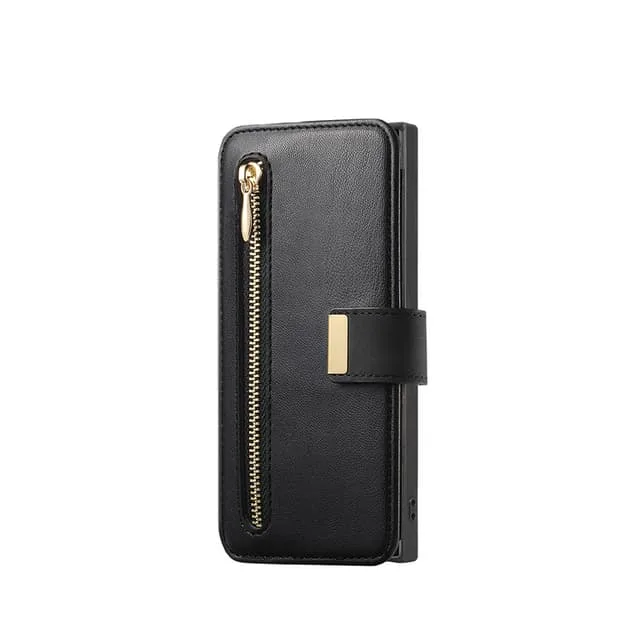 INF Magnetiskt avtagbart plånboksfodral för Samsung Galaxy S25 Ultra, svart
