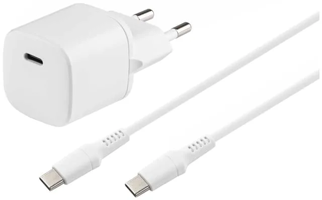 Sandstrøm 30W GaN-laddare med USB-C-kabel