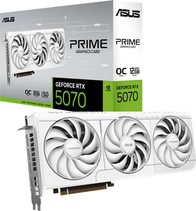 ASUS PRIME GeForce RTX 5070 12GB GDDR7 White OC Edition