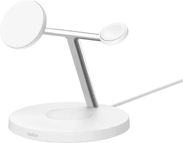 Belkin BoostCharge Pro 3-i-1 Qi2 trådlöst laddningsställ