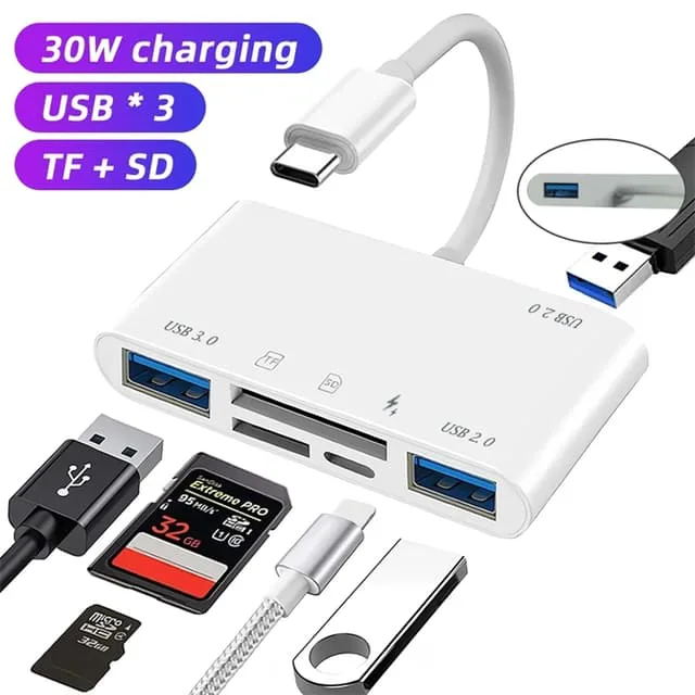 Nördic USB-C Kortläsare 2 Slot SD
