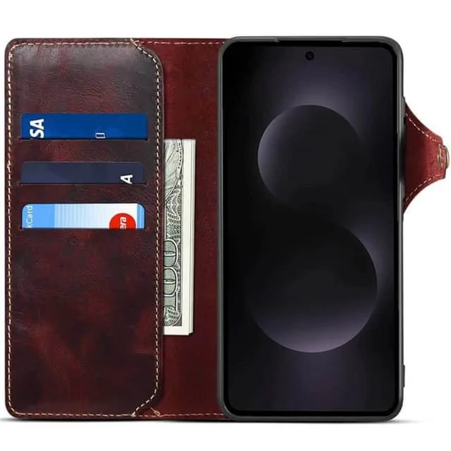 CaseOnline Denior mobilfodral läder Samsung Galaxy S25 Edge