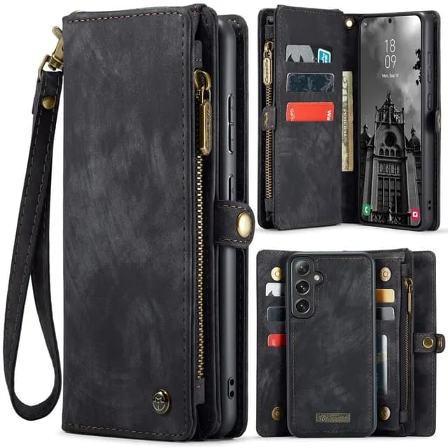 CaseMe Samsung Galaxy S25 Retro läder plånboksfodral