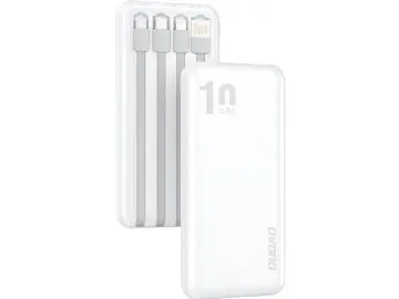 Dudao K6Pro powerbank 10000mAh 10Watt 4xkablar Svart