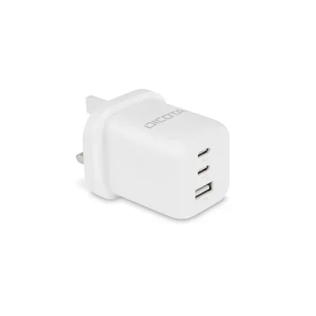 Dicota strömadapter GaN, 2 USB-C och USB-A