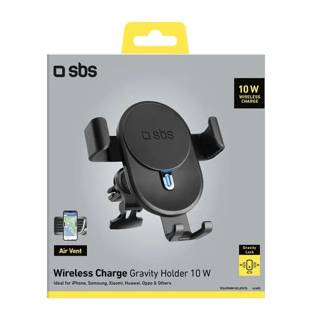 SBS smartphonehållare med induktiv laddare TESUPWIR10CLIPSTG 10W