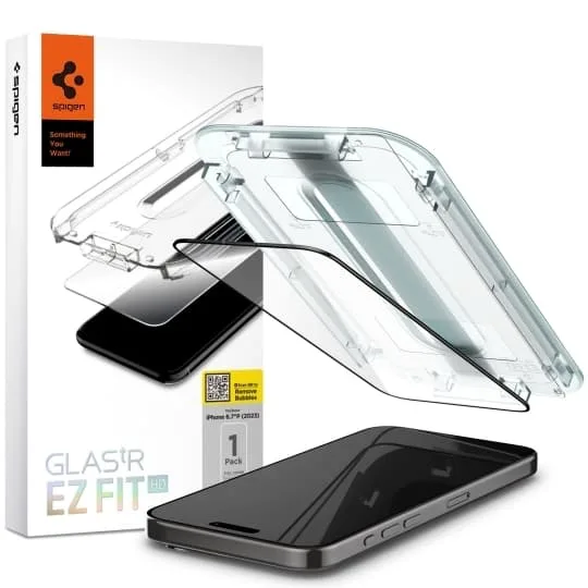 Spigen iPhone 15 Pro Max Härdat Glas Skärmskydd 'EZ' Fit