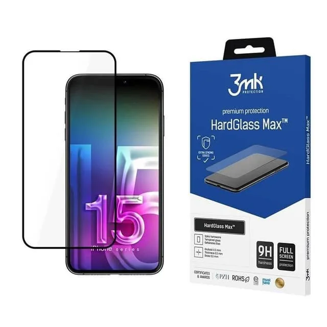 3MK iPhone 15 Pro Härdat Glas Skärmskydd Max