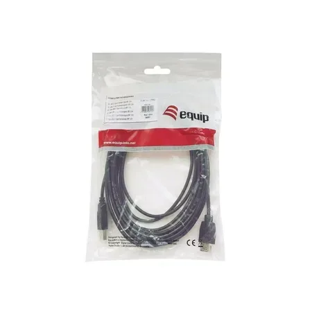 Equip USB-kabel 2.0 A till B, 2 m, svart