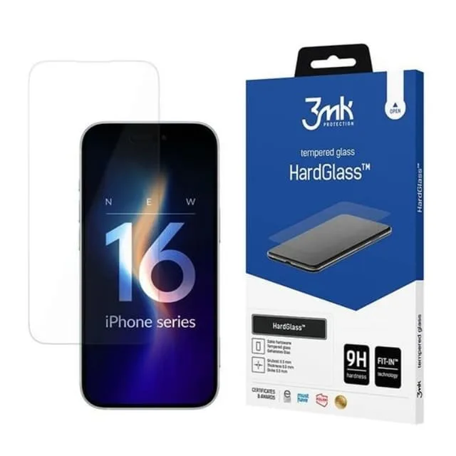 3mk iPhone 16 Pro Härdat Glas Skärmskydd