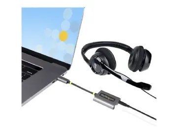 StarTech.com USB-C Headphone Splitter, USB Type C Dual Headset Adapter w/Microphone Input, USB C to 3.5mm Adapter/Earphone Dongle, USB C to Audio Jac