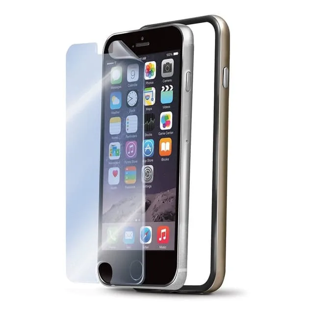 Celly Bumper Apple iPhone 6(S) Plus (Guld) + Skärmskydd
