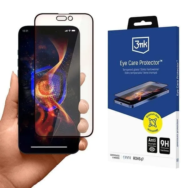 3MK iPhone 16 Pro Härdat Glas Skärmskydd EyeCare