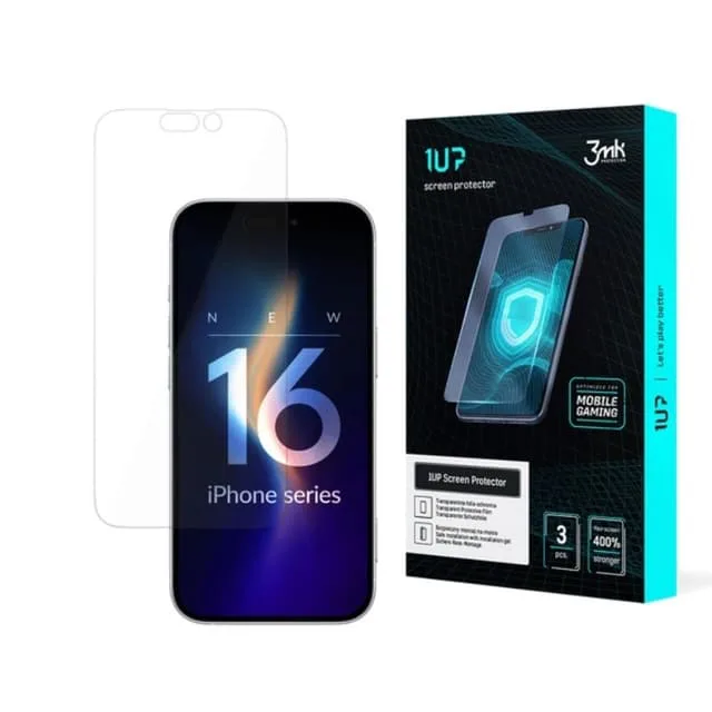 3MK iPhone 16 Plastfilm Skärmskydd Foil 1UP