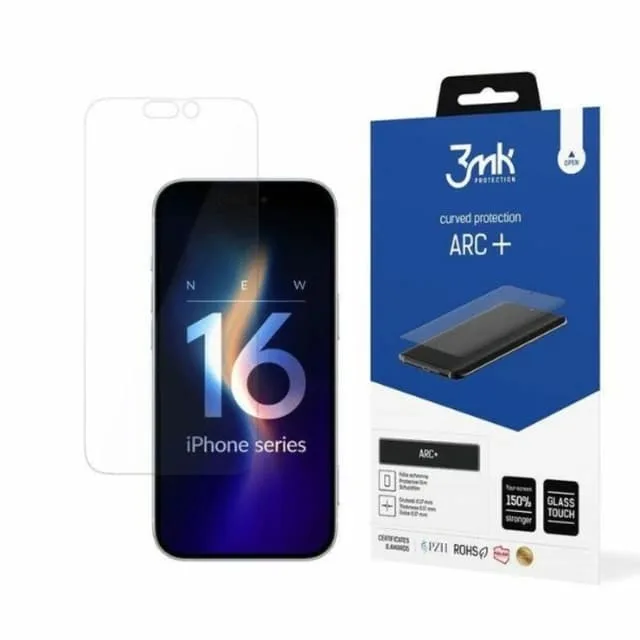 3mk iPhone 16 Pro Plastfilm Skärmskydd ARC+ Transparent