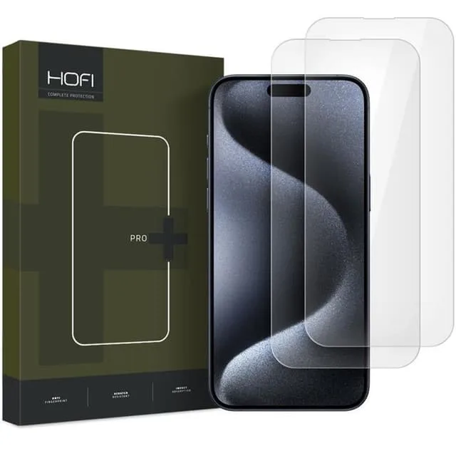 HOFI [2-Pack] iPhone 16 Pro Härdat Glas Skärmskydd Pro Plus
