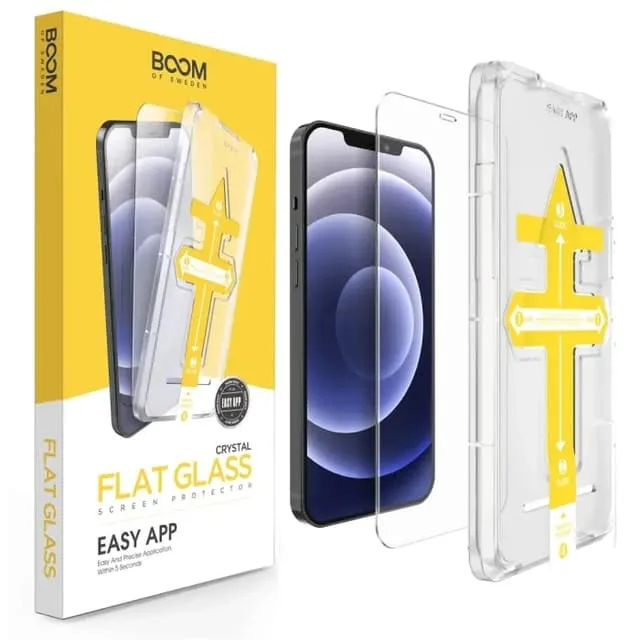 BOOM Flat Härdat Glas Skärmskydd iPhone 12 Pro Max