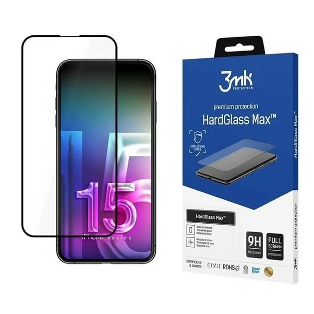 3MK iPhone 15 Pro Max Härdat Glas Skärmskydd Max