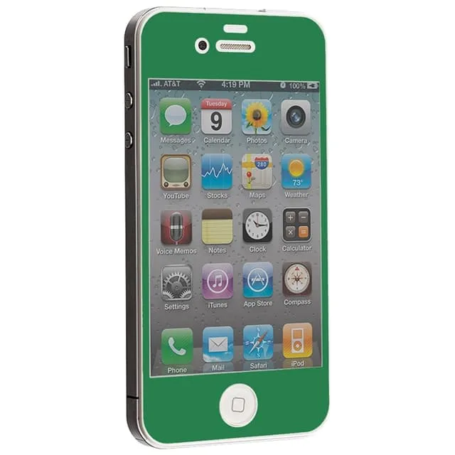 OEM Colored Härdat Glas Skärmskydd till Apple iPhone 4 / 4S