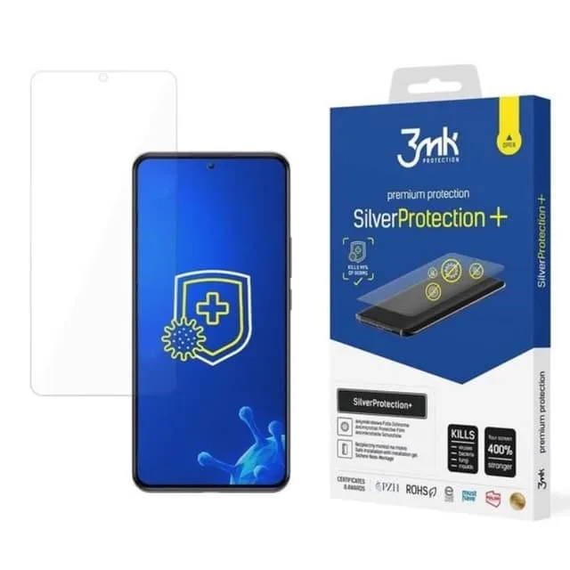 3MK iPhone 13 Pro Max antibakteriell plastfilm skärmskydd Silver Protection+
