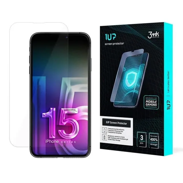 3MK iPhone 15 Pro Max  Plastfilm Skärmskydd Foil 1UP