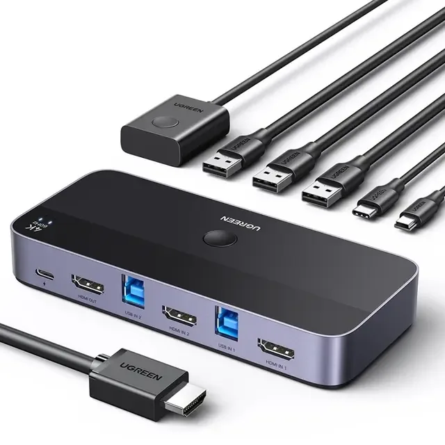 Ugreen CM664 HDMI-switch 2-i-1 KVM-switch