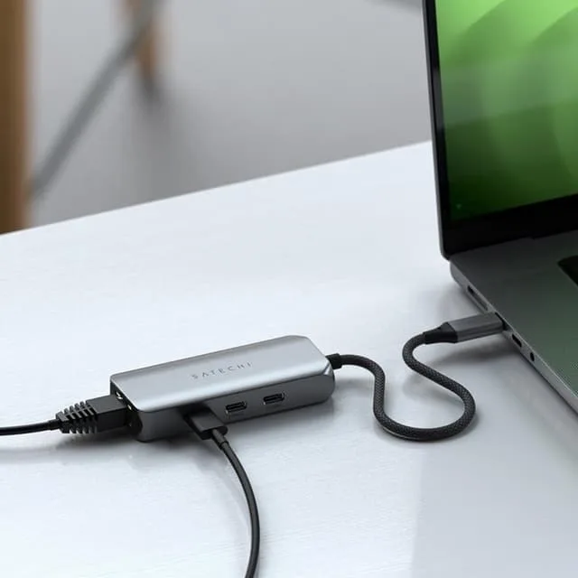 Satechi 4-i-1 USB-C-Hubb med 25 gigabit Ethernet