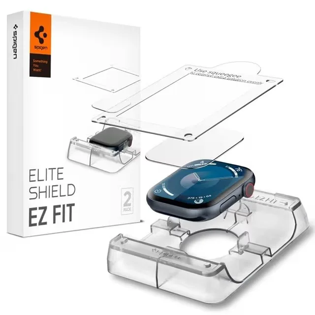 Spigen [2-Pack] Apple Watch 42mm Series 10 Skärmskydd Elite Shield