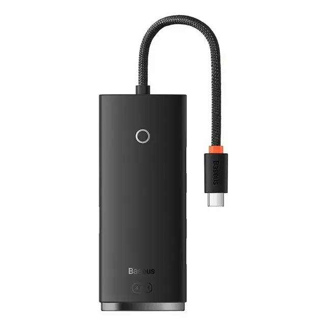 Baseus Lite USB-C-hubb, 4x USB, svart