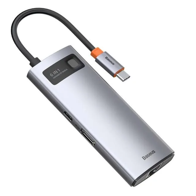Baseus 6in1 Multifunktionell HUB USB-C 100 W
