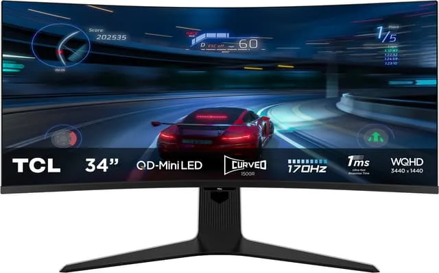 TCL 34R83Q 34'' WQHD/MQLED/170Hz/1ms/CV monitor