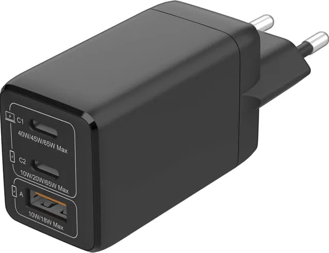 Logik 65W multiport GaN-laddare