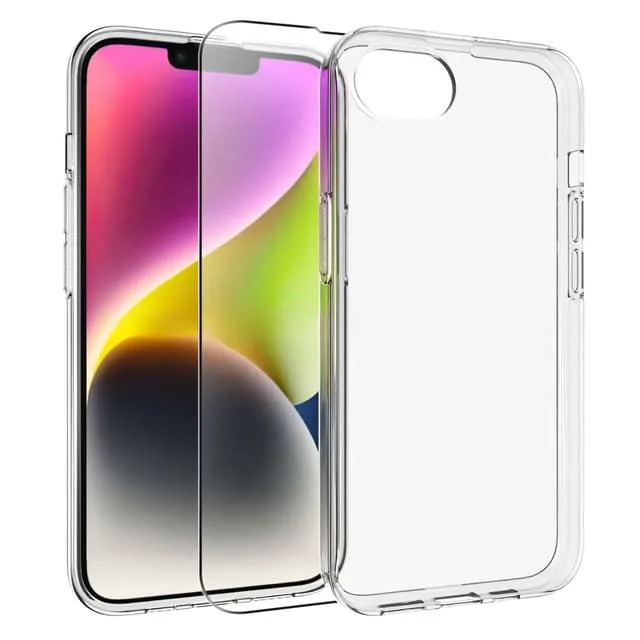 För iPhone 16e Transparent TPU Reptåligt Skal