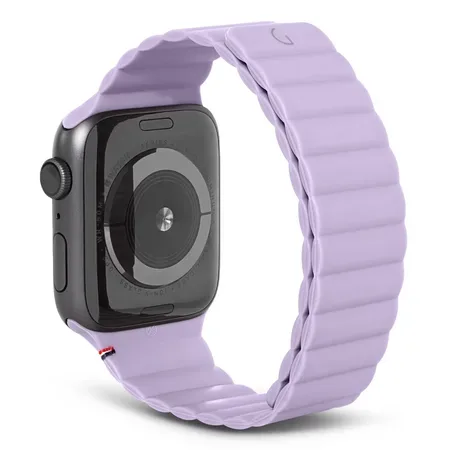 Decoded Silicone Magnetic Traction Strap Lite klockarmband för Apple Watch 42/44/45/49 mm, lavendel