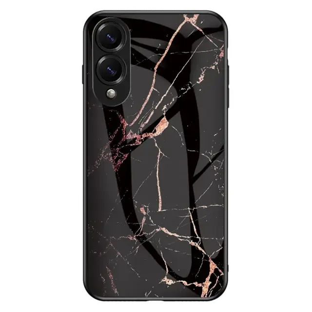Skalo Samsung S25 Edge Marmor Härdat Glas TPU Skal