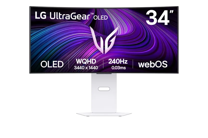 LG 34GX90SA-W platta pc-skärmar 86,4 cm (34") 3440 x 1440 pixlar Wide Quad HD OLED Vit