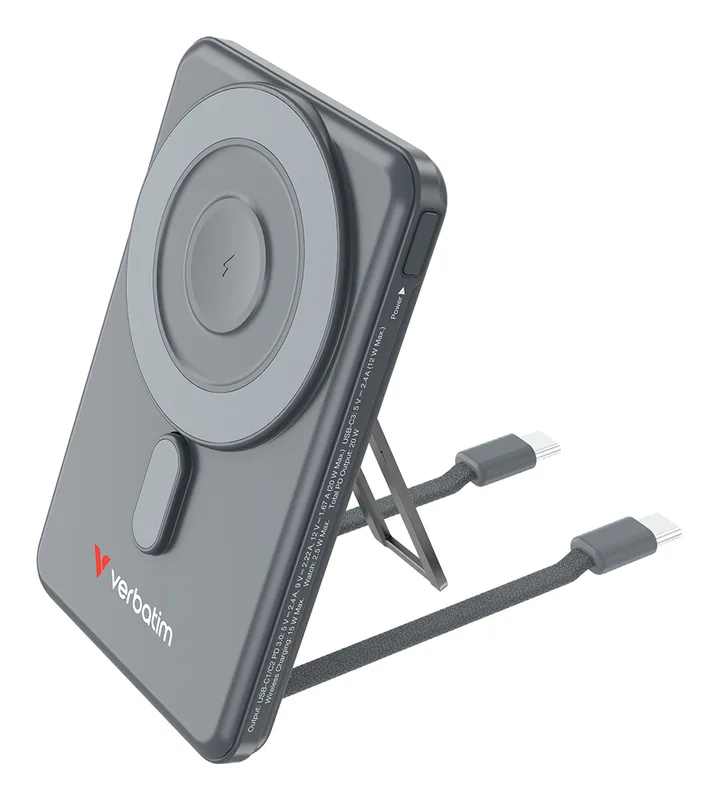 Verbatim 32251 powerbank 5000 mAh trådlös laddning grå