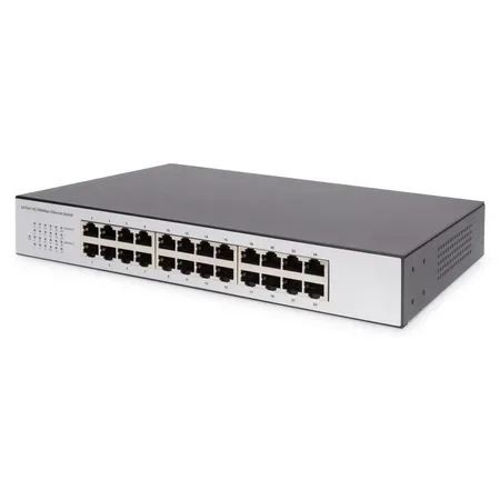 DIGITUS Professional DN-60021-2 switch 24 portar Fast Ethernet, ohanterad