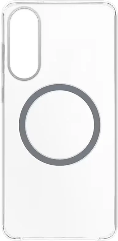 Samsung Galaxy S25 Edge Clear Magnet Case (transparent) Magnetisk struktur för enkel fastsättning, Qi2-certifierat laddningsstöd upp till 15W